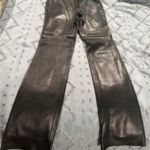 Banana Republic Black Genuine Leather Pants